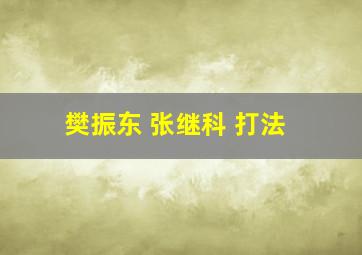 樊振东 张继科 打法